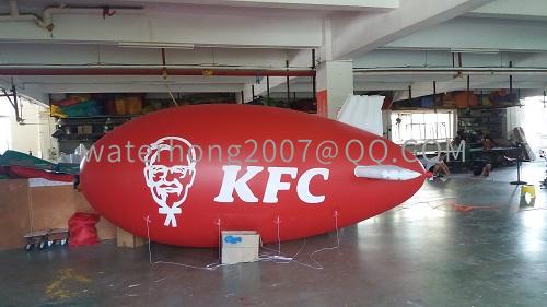inflatable kfc blimp balloon,inflatable bilmp airship balloon , pvc airship balloon