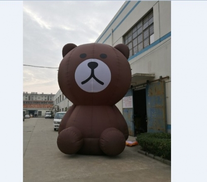 Inflatable brown bear cartoo...