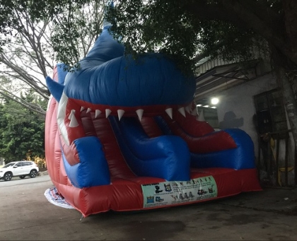 Inflatable shark slide