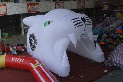 inflatable Leopard mascot tu...