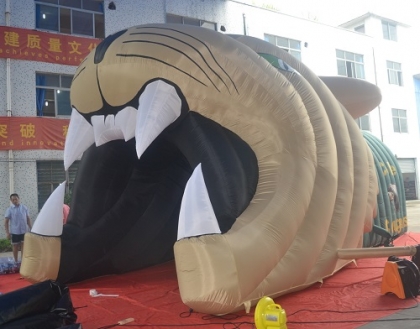 inflatable panther mascot tu...