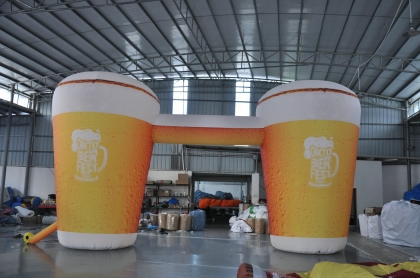 inflatable beer cup arch