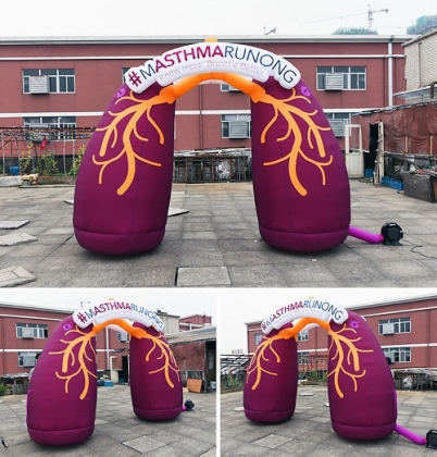 infltable lung arch entrance