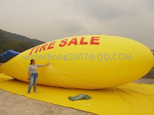 inflatable helium airship balloon, giant flying pvc zeppelin balloon