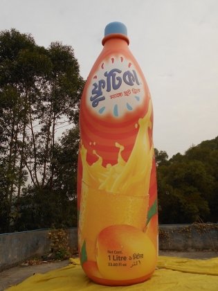 giant inflatable juice bottl...
