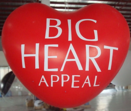 red heart shape inflatable d...