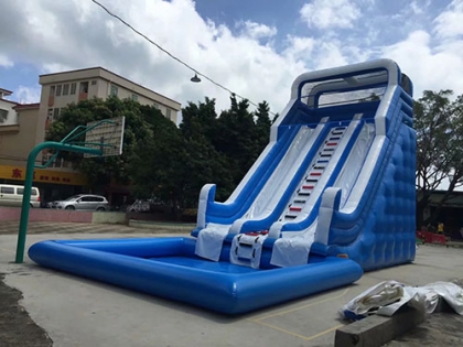 inflatable high slide with s...