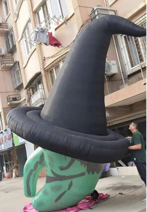 inflatable witch hat