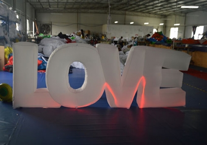 inflatable led love letter