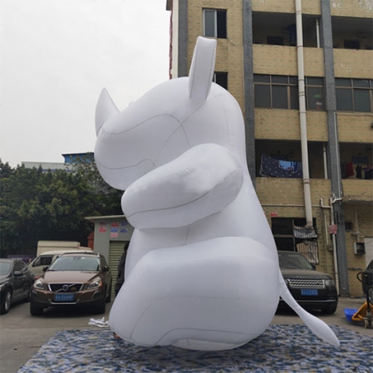 inflatable white rhino