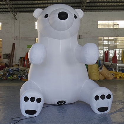 white inflatable bear