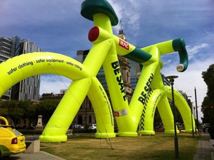 giant inflatable bike , infl...