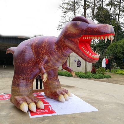 inflatable Jurassic dinosaur