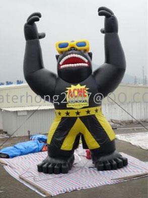 black inflatable giant goril...