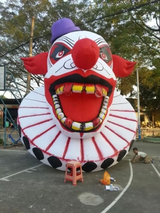 inflatable clown man , infla...