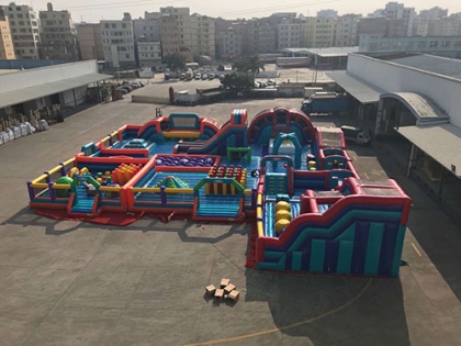 Inflatable theme park for ad...