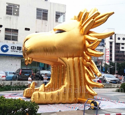 inflatable golden lion tunne...