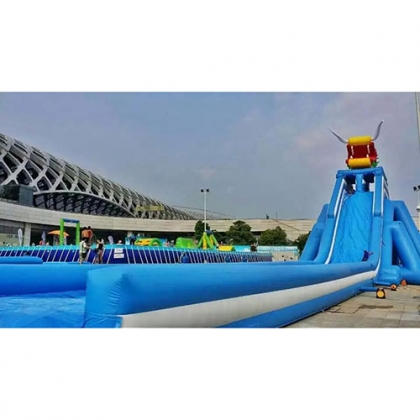 hippo inflatable water slide