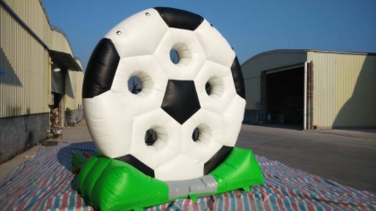 inflatable soccer ball shoot...