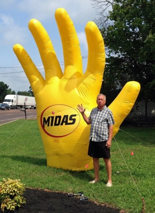 inflatable hand , inflatable...