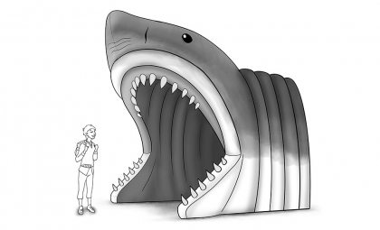 inflatable shark tunnel tent