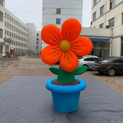 giant inflatable flowers and...