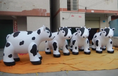 advertising inflatable cow, ...