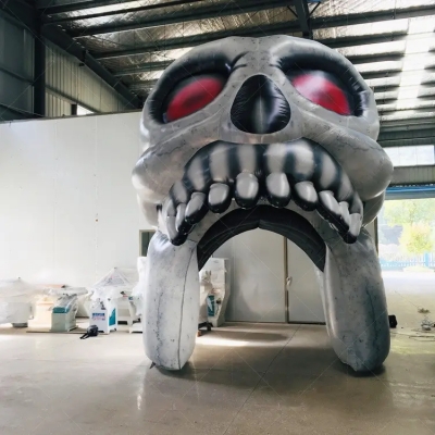 inflatable skull mascot tunn...