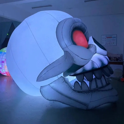 inflatable halloween skull c...