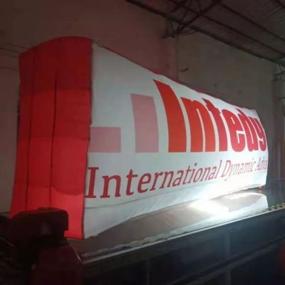 inflatable logo rectangle in...