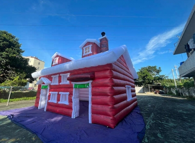 inflatable Christmas cottage...