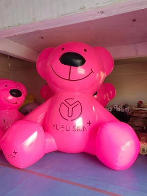 pvc inflatable pink bear, in...