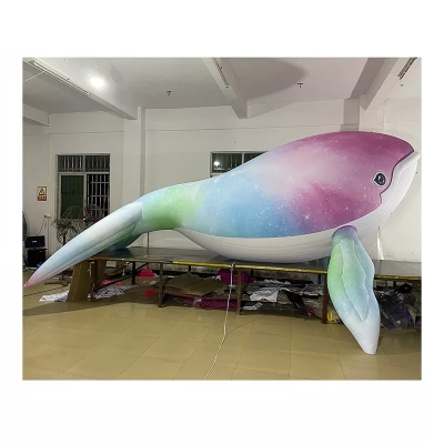 inflatable rainbow whale bal...