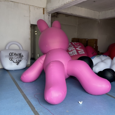 inflatable pink rabbit ballo...