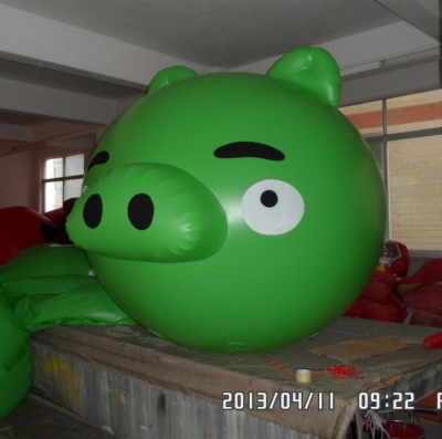 angry bird pig balloon infla...