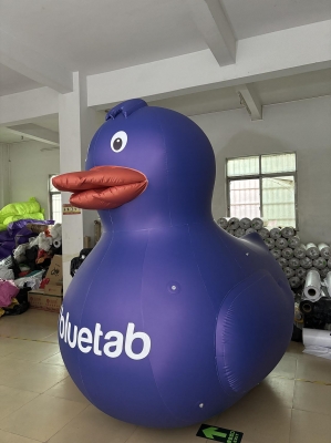 giant inflatable blue duck i...