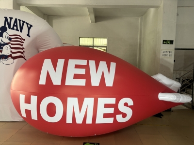 red inflatable air blimp bal...