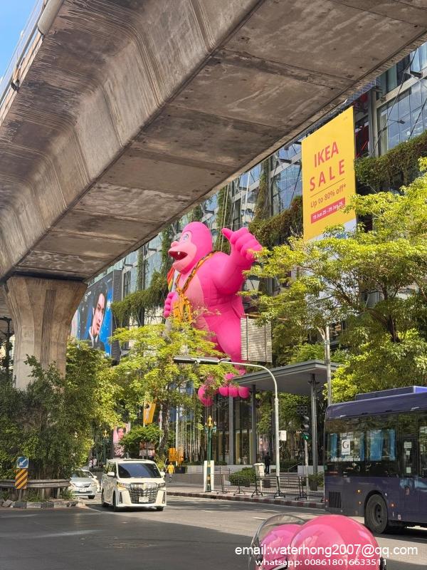 giant inflatable pink gorilla show