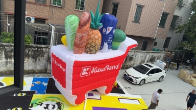inflatable giant shooping ca...