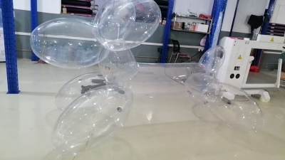 transparent inflatable dog c...