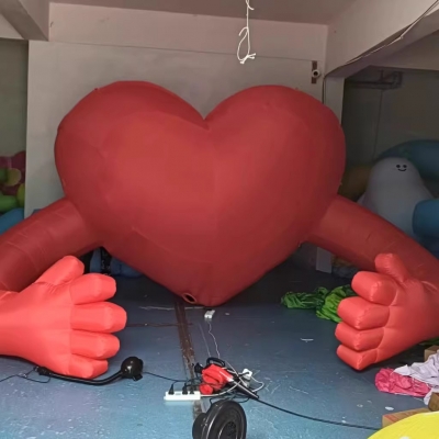 red heart inflatable cartoon...