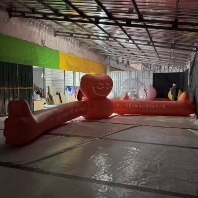inflatable red heart with ha...