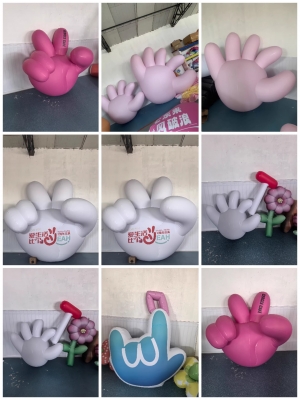 inflatable hand gesture ball...