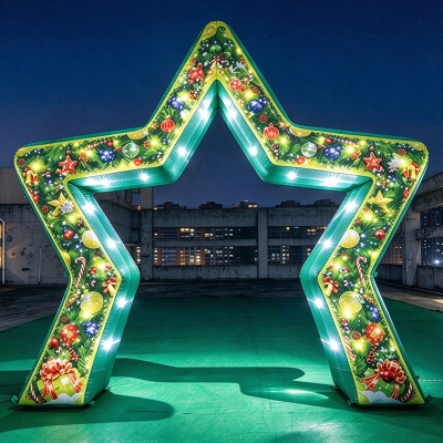inflatable star arch entranc...