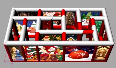 inflatable christmas maze sp...