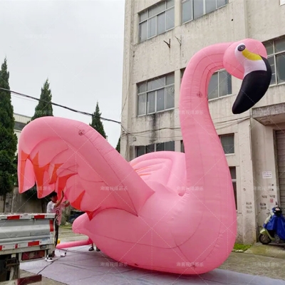 inflatable pink swan bird in...