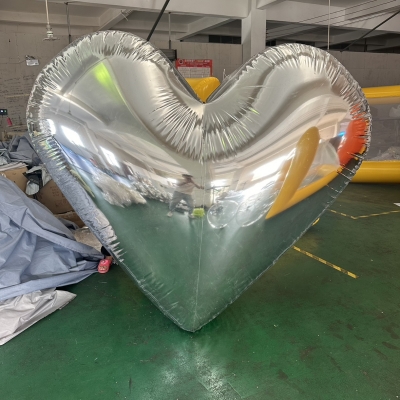 inflatable heart mirror ball...