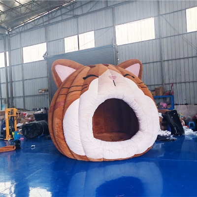 inflatable plush cat house i...