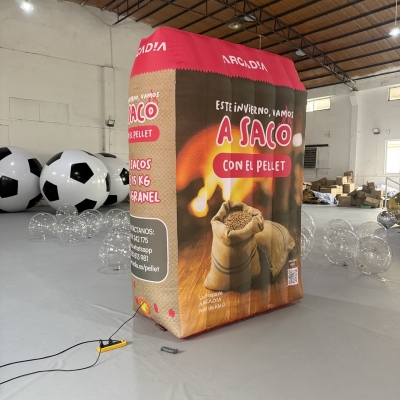 inflatable con el pellet est...