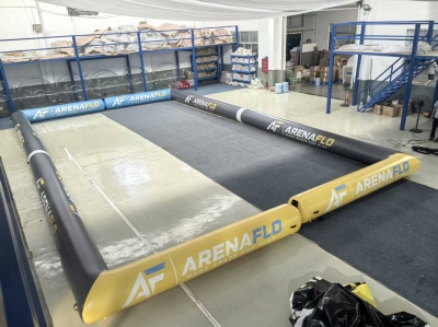 inflatable football pitch in...